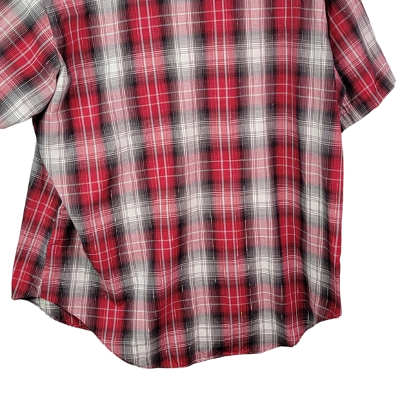 Ely Cattleman Plaid Shimmer Vintage Ranchwear Western Pearl Snap Shirt XXL - Picture 8 of 11